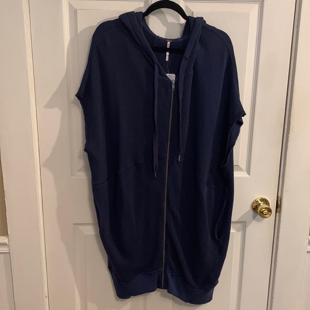 NEW Free People Zip Up Duster Hoodie Size Medium